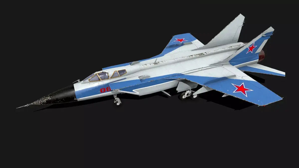 Mikoyan MiG-31 Low-poly PBR Low-poly 3D model