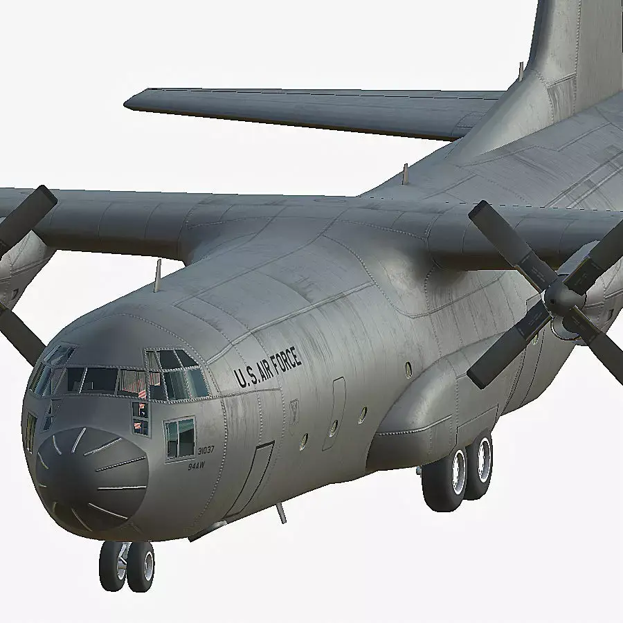 C130 Hercules Low-poly 3D model