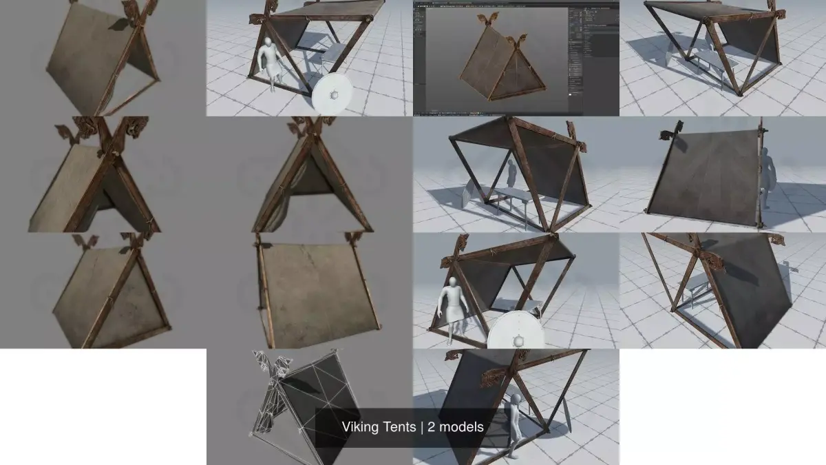 Viking Tents 3D Model Pack purchase