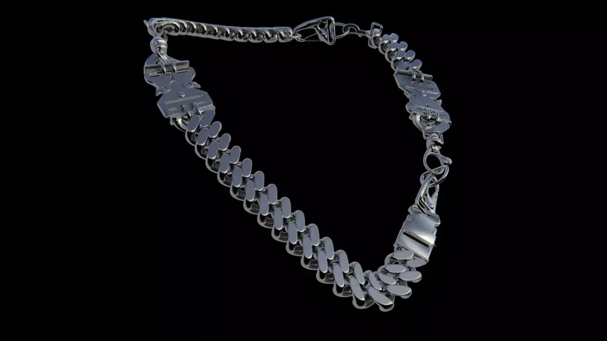 Clasp Chain 2 Low-poly 3D model