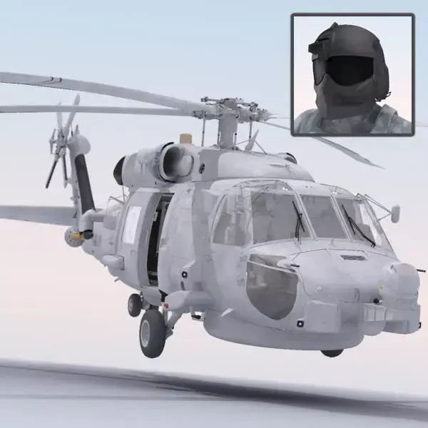 SH60 Seahawk Military Helicopter 3D model