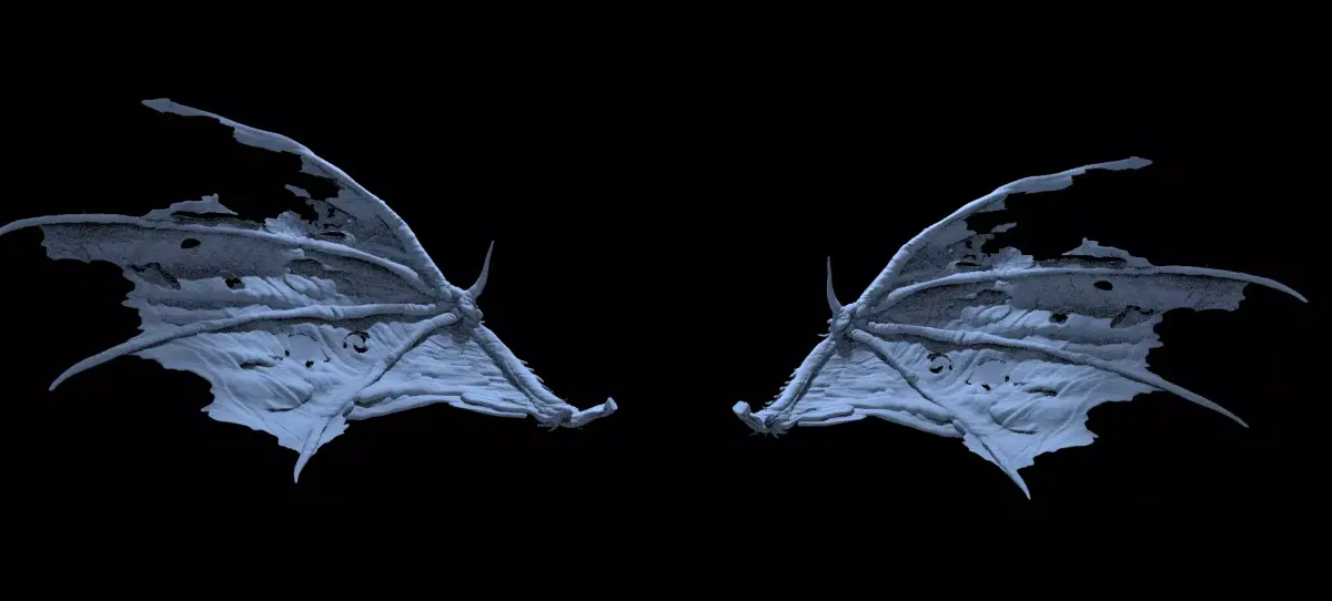 Dark Bat Wings 2  3D model