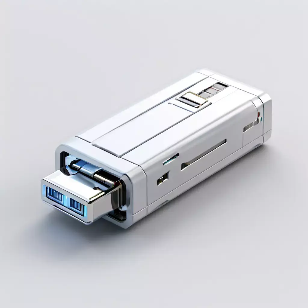 SciFi Futuristic USB Flash Drive Low-poly 3D model