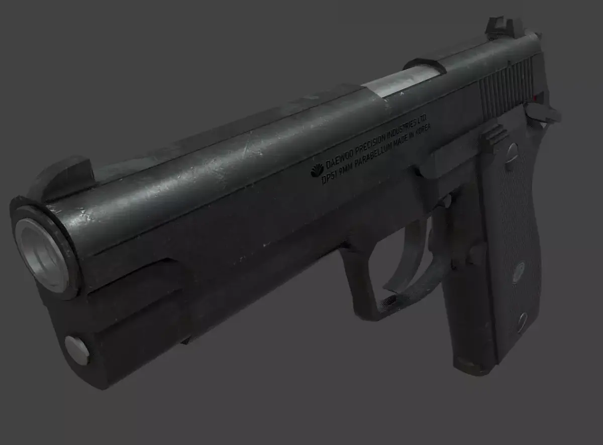 ROK Army Daewoo K5 Pistol Low-poly 3D model