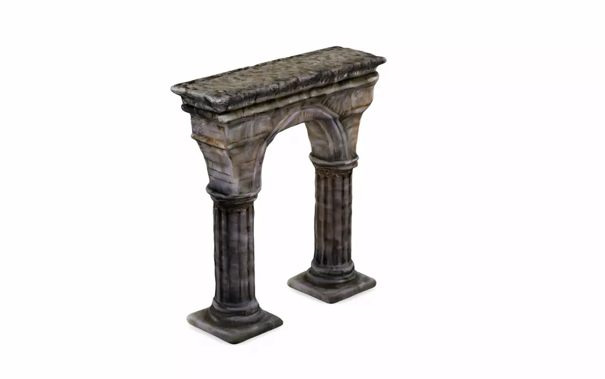 Marbled Elegance A Classic Stone Archway 3D Model 3D model