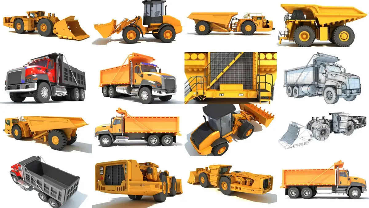 Mining Vehicles 3D Models 3D Model Pack