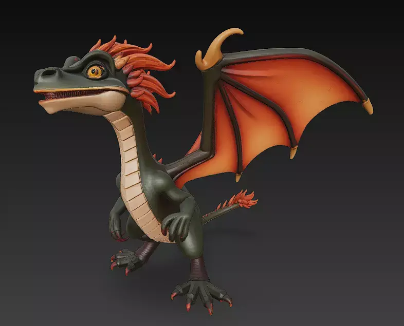 Dragon Realistic 3D Model Basic - Low Poly Realistic Low-poly 3D model 7