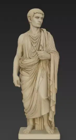 Stylized Roman Senator Statue  Free 3D model