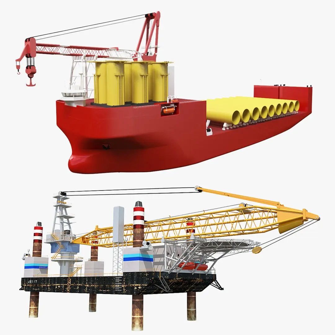 Offshore Industry Vessels 3D model