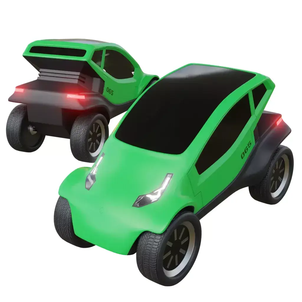 Mini Electric Car Free low-poly 3D model