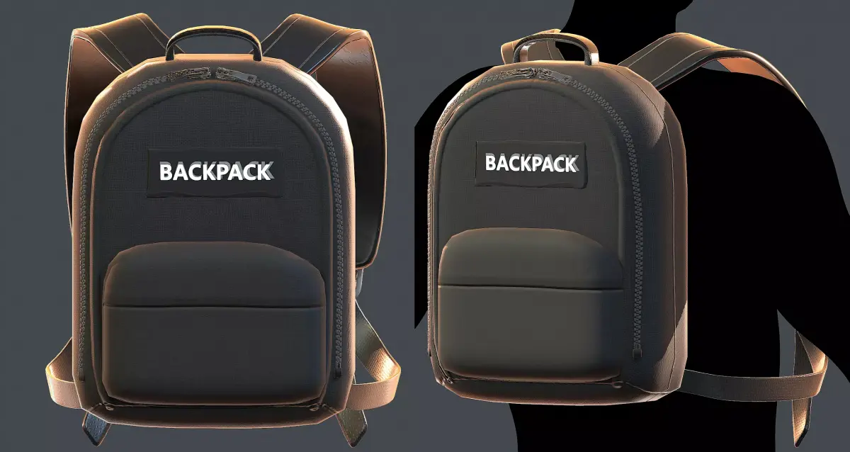 Backpack military combat soldier armor scifi Generic camp Low-poly 3D model