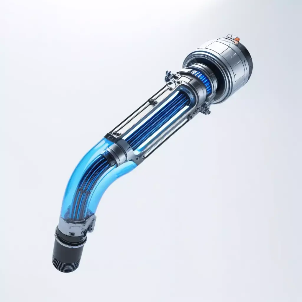 Cybernetic Forearm with Coolant Tubes 3D model
