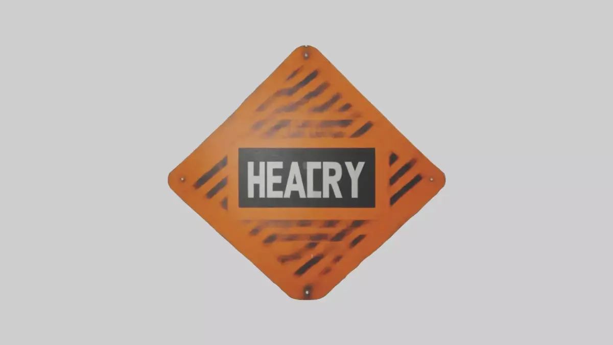 Heavy Load Caution Sign model Low-poly 3D model