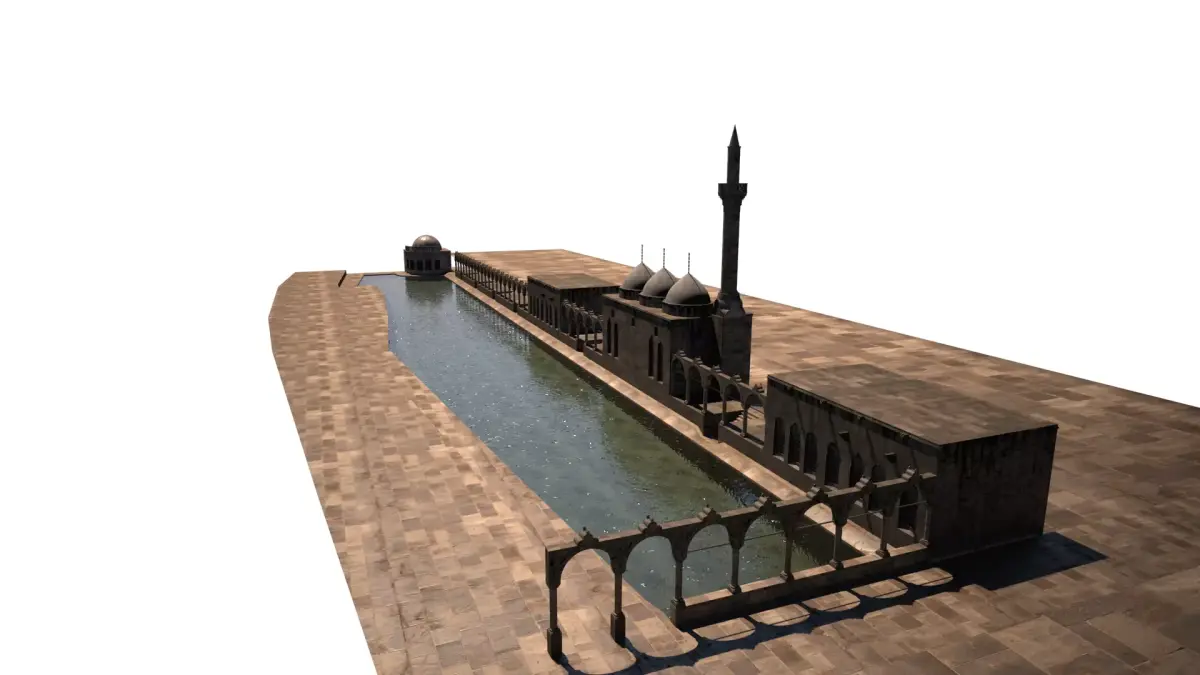 Urfa Lake With Fish 3D model