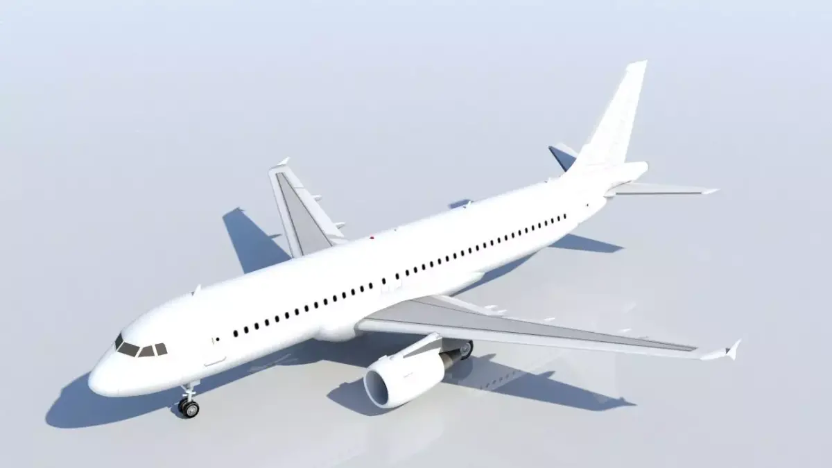Airbus A320 ceo CFM Sharklets Static Blank  Low-poly 3D model