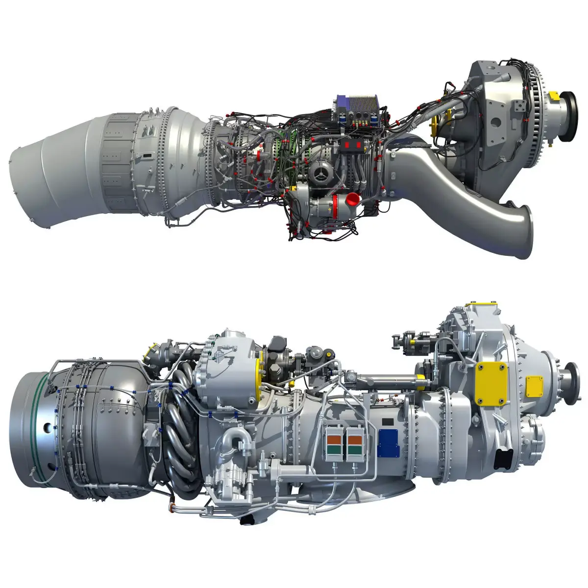 Set of Turboprop Engines 3D model