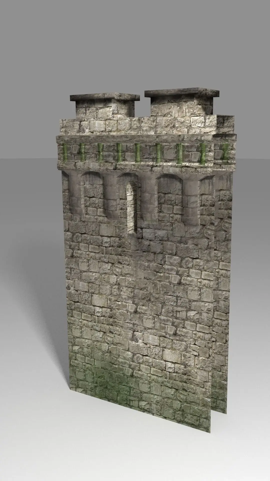 Medieval Wall Low-poly 3D model purchase