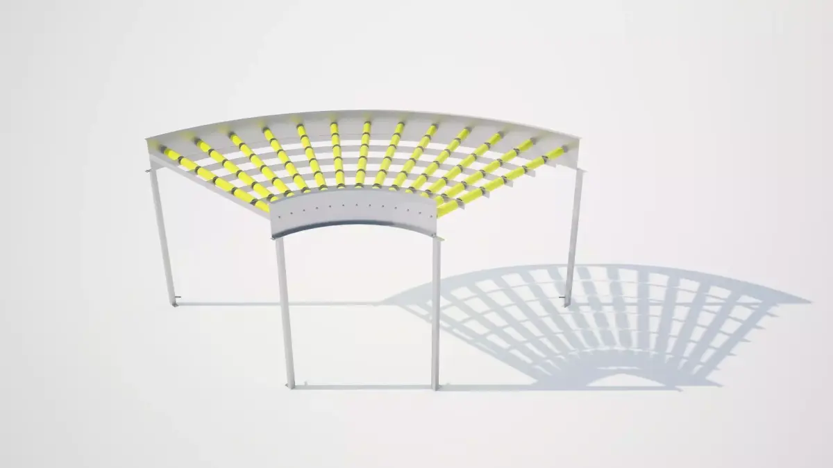 Angular conveyor belt 3D model