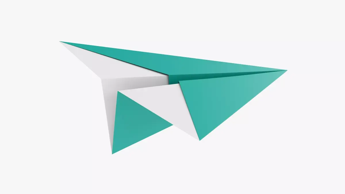 Paper airplane 02 3D model
