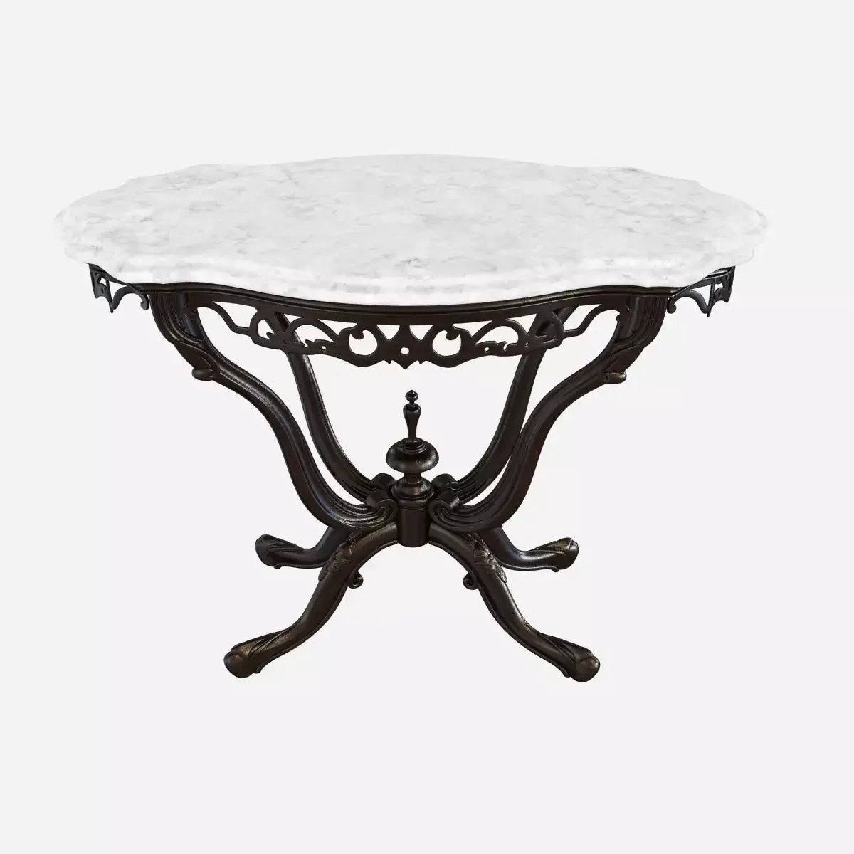 19th Century Anglo-Indian Marble-Top Table 3D model