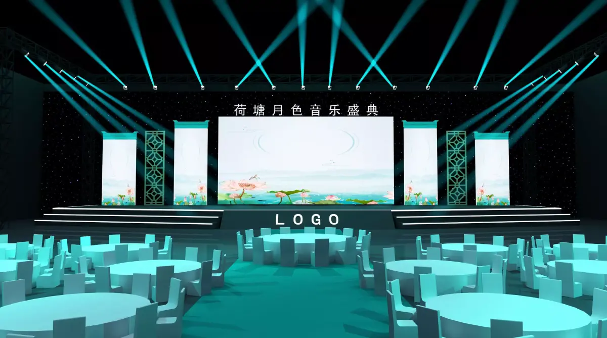 Conference stage design 3D model get