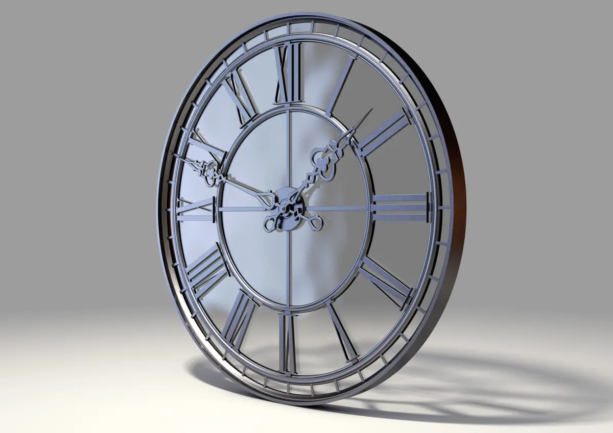 Classic Glass Tower Clock 3D model purchase