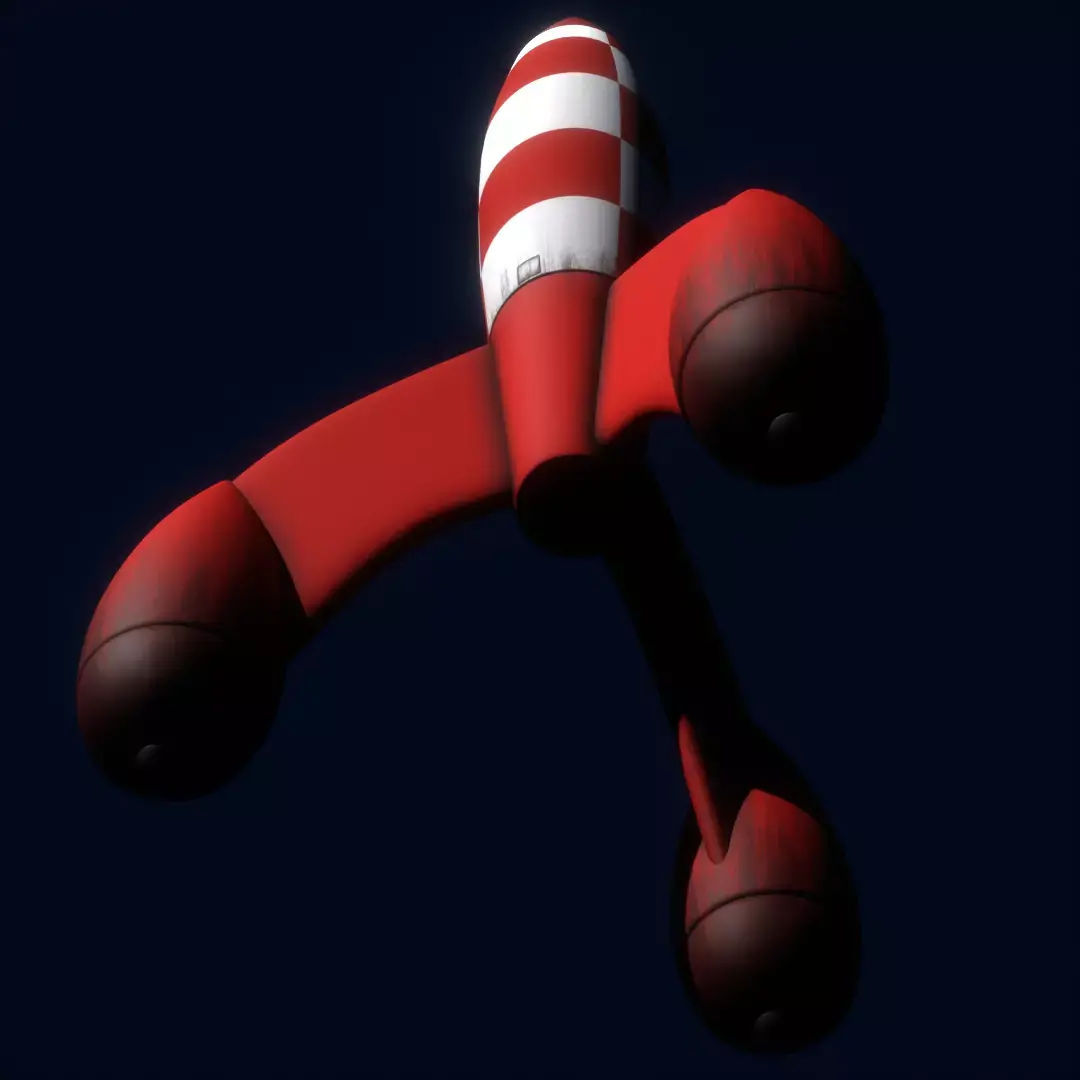 Tintin rocket 3D model