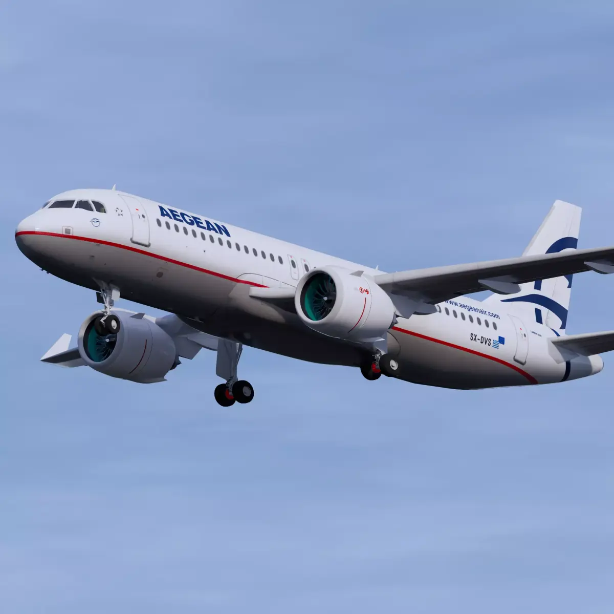 Aegean Airlines A320 3D model