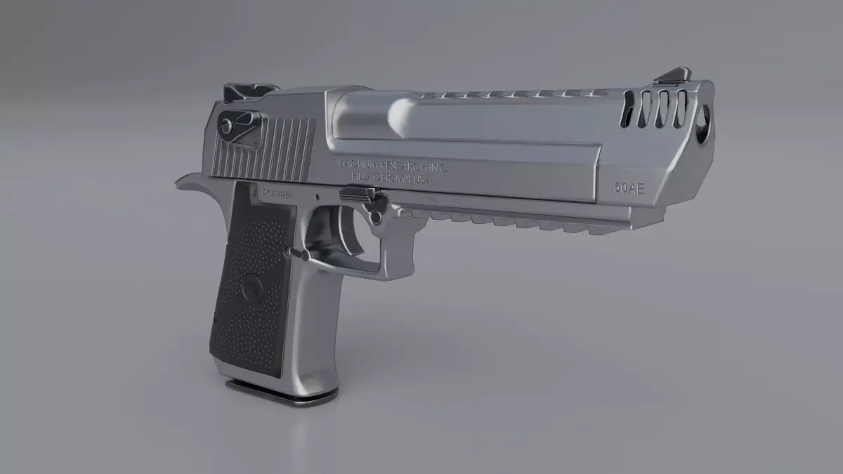 Pistol - Desert Eagle Low-poly 3D model