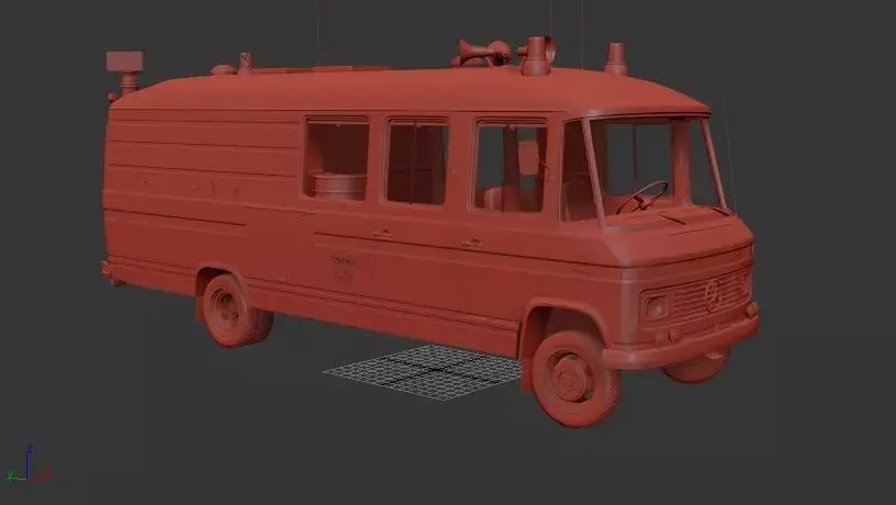 Mercedes Benz L 508 D Emergency Command Vehicle 1978 3D print model