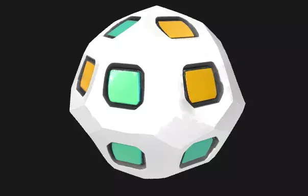 Geometric Sci-Fi Shape - Futuristic 3D Model for Games Low-poly 3D model
