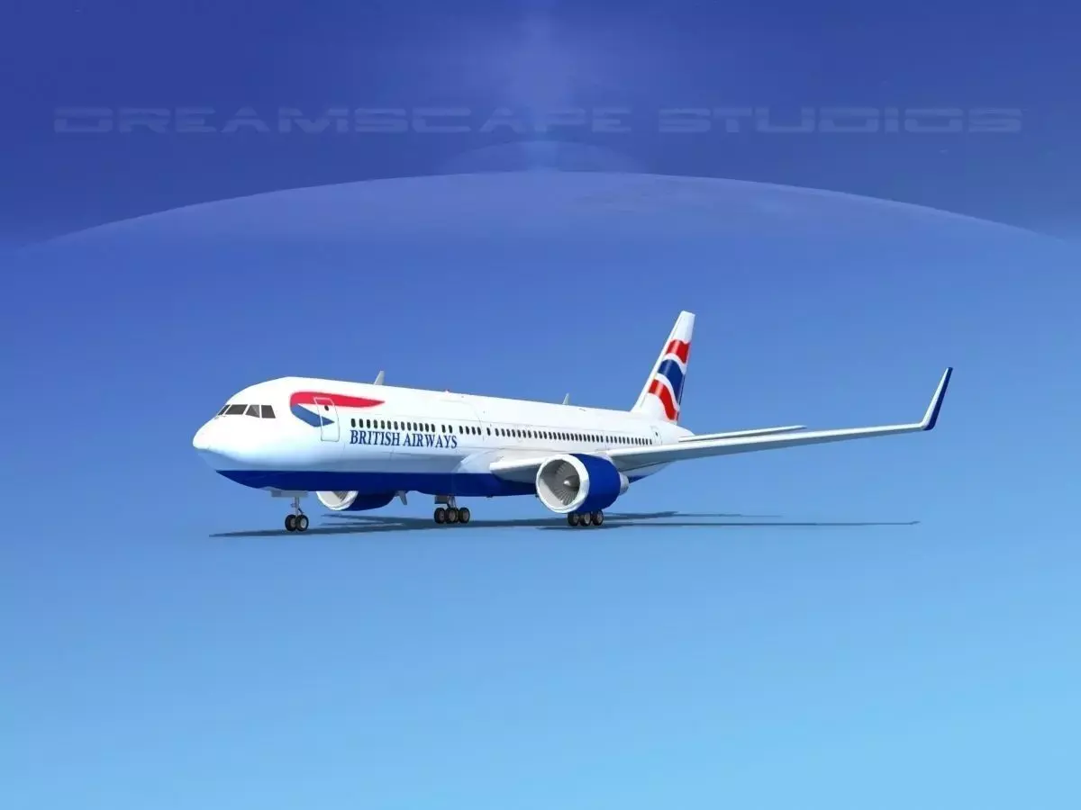 Boeing 767-300 British Airways 3D model