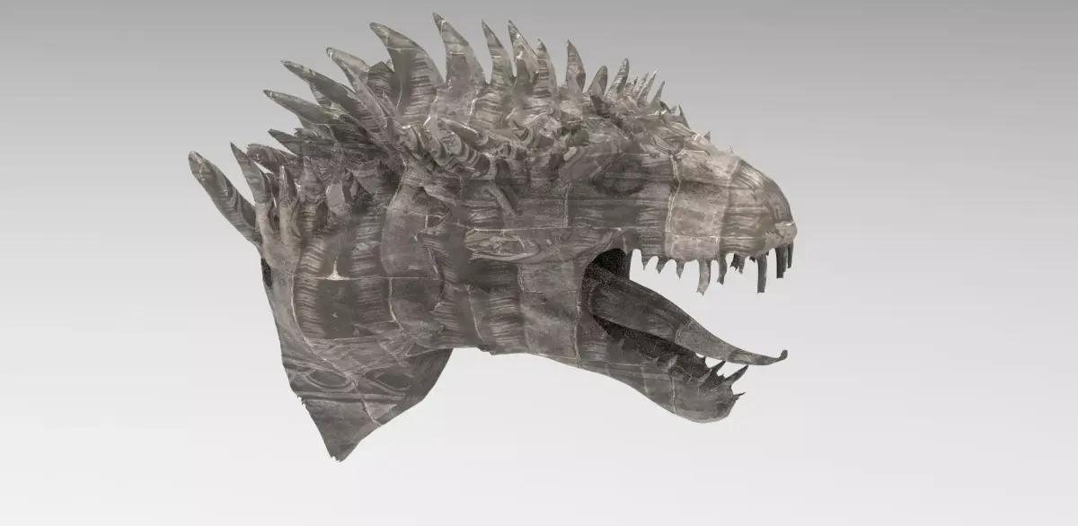 Dragon lizard Viking Dinosaur Statue head 2 new  3D model