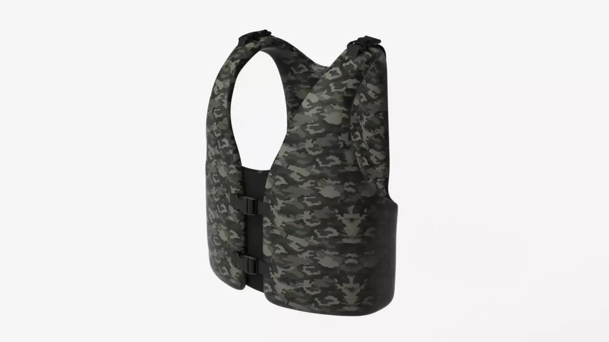 Camouflage vest 3D model