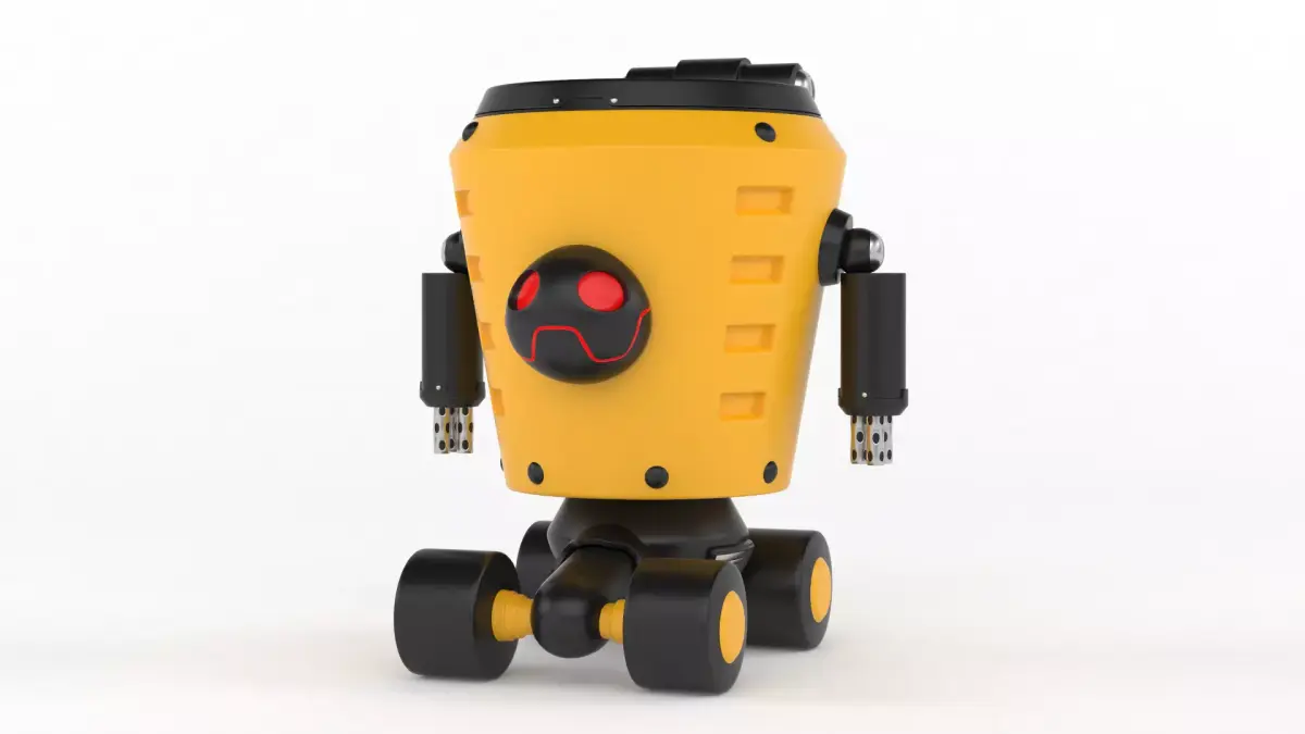 Robot on wheels 3D model purchase