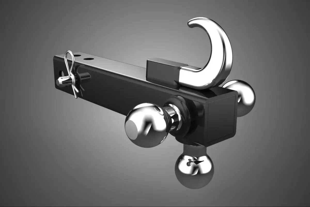 HOOK HITCH BALL MOUNT TRAILER SHANK RECEIVER DRAWBAR TOWING TOW 3D model