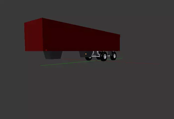 Custom Dump Semi Trailer Free 3D model