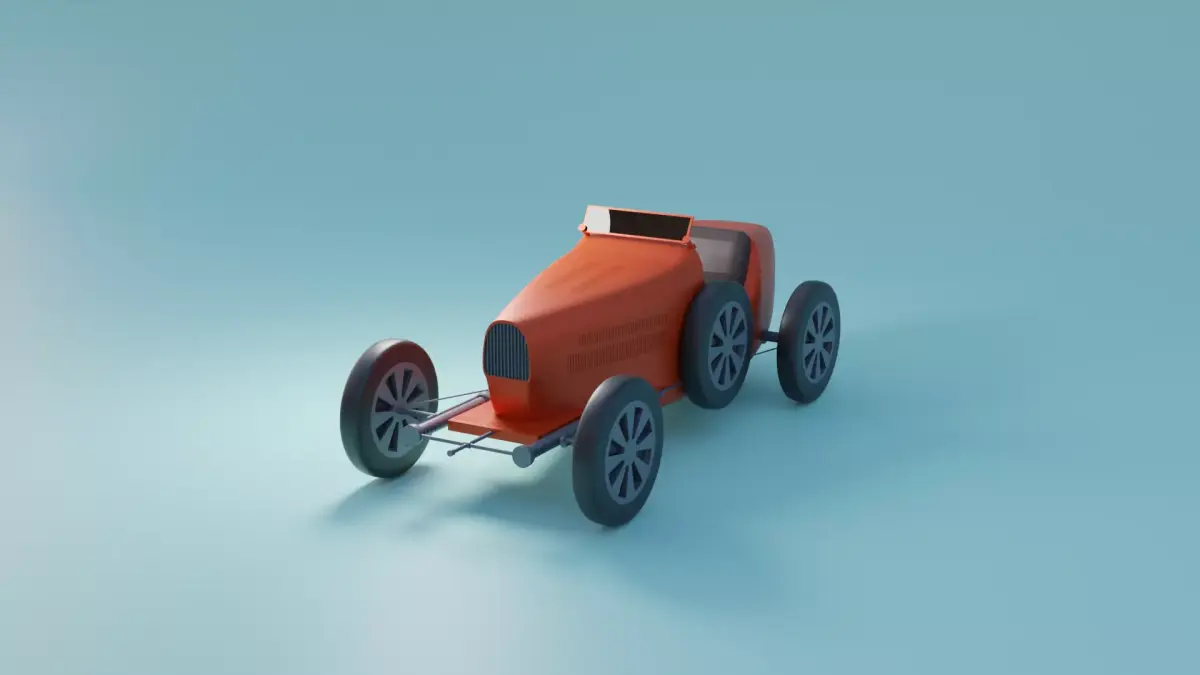 race car Low-poly 3D model