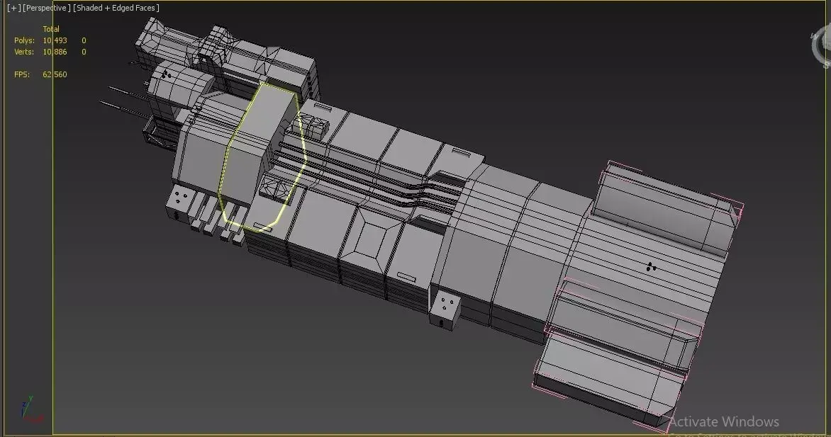 space-shipe rocket launcher 3D model