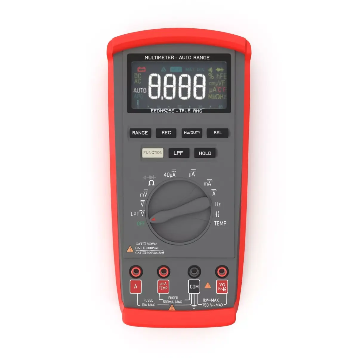 Auto Range Digital Multimeter Low-poly 3D model