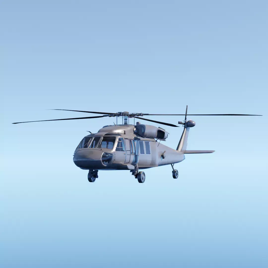 uh60 blackhawk Low-poly 3D model