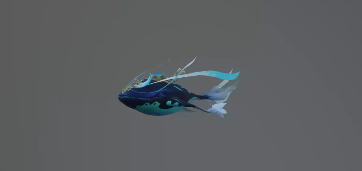 Fantasy Whale Low-poly 3D model