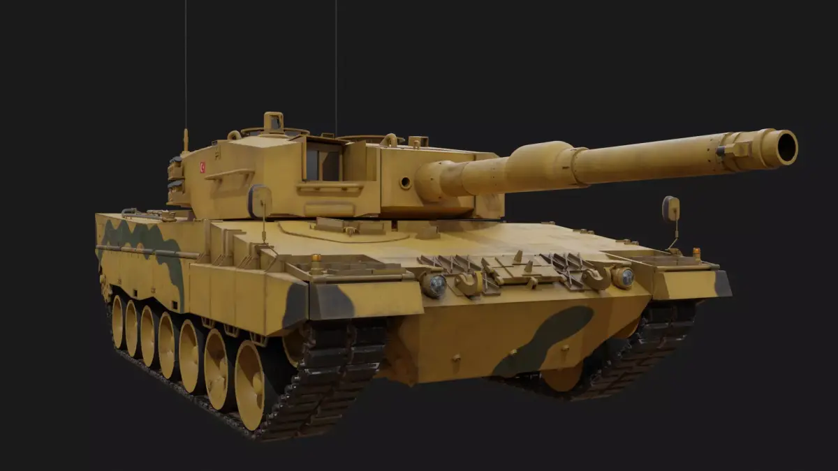 Leopard 2a4  Low-poly 3D model