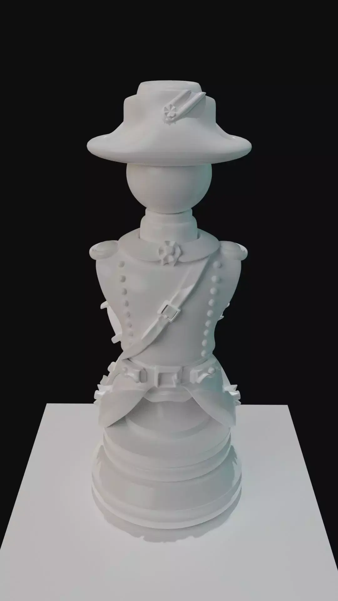 Rook stylized military uniform XVII-XVIII 3D model