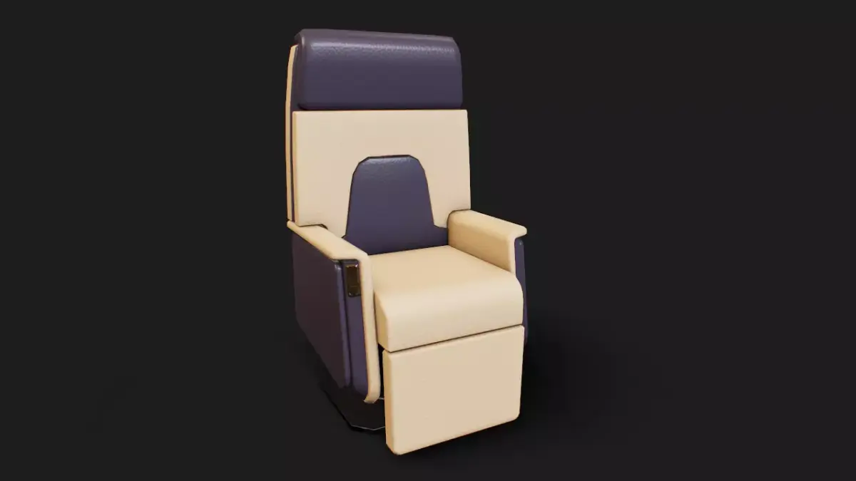 airplane vip seat Low-poly 3D model