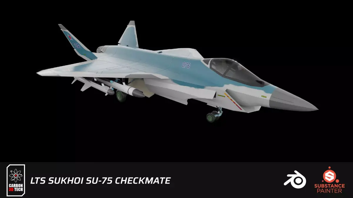 LTS Sukhoi T-75 Checkmate  Low-poly 3D model