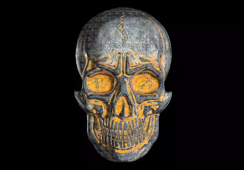 The bas-relief of anatomically correct skulls 3D print model