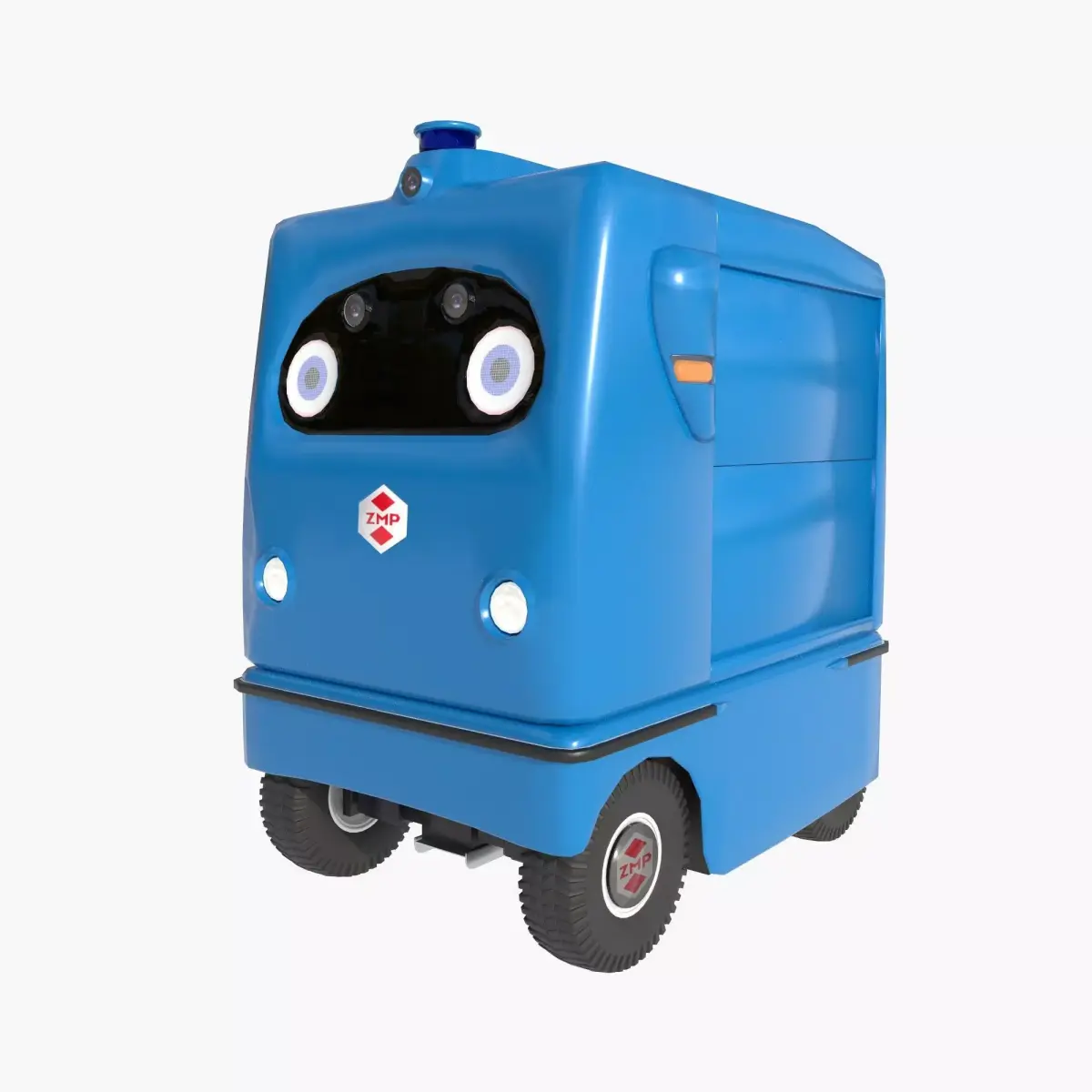 Japanese delivery robot Deliro with downward opening doors 3D model