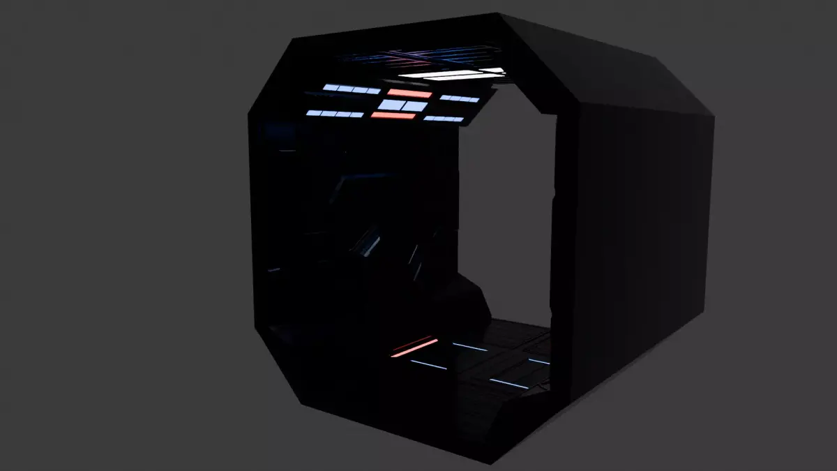 hallway futuristic 3D model