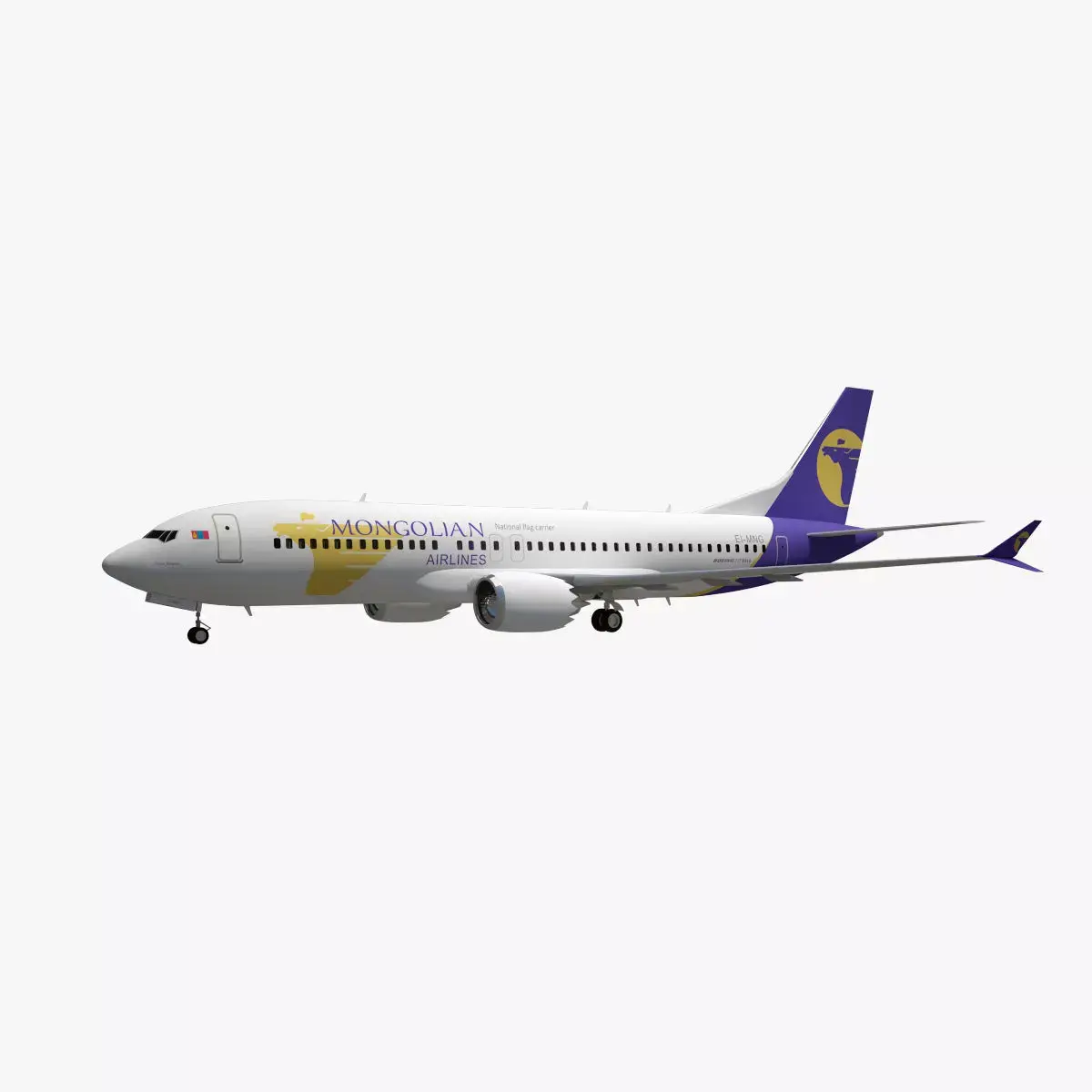 Mongolian Airlines Boeing 737 Max 8 3D model